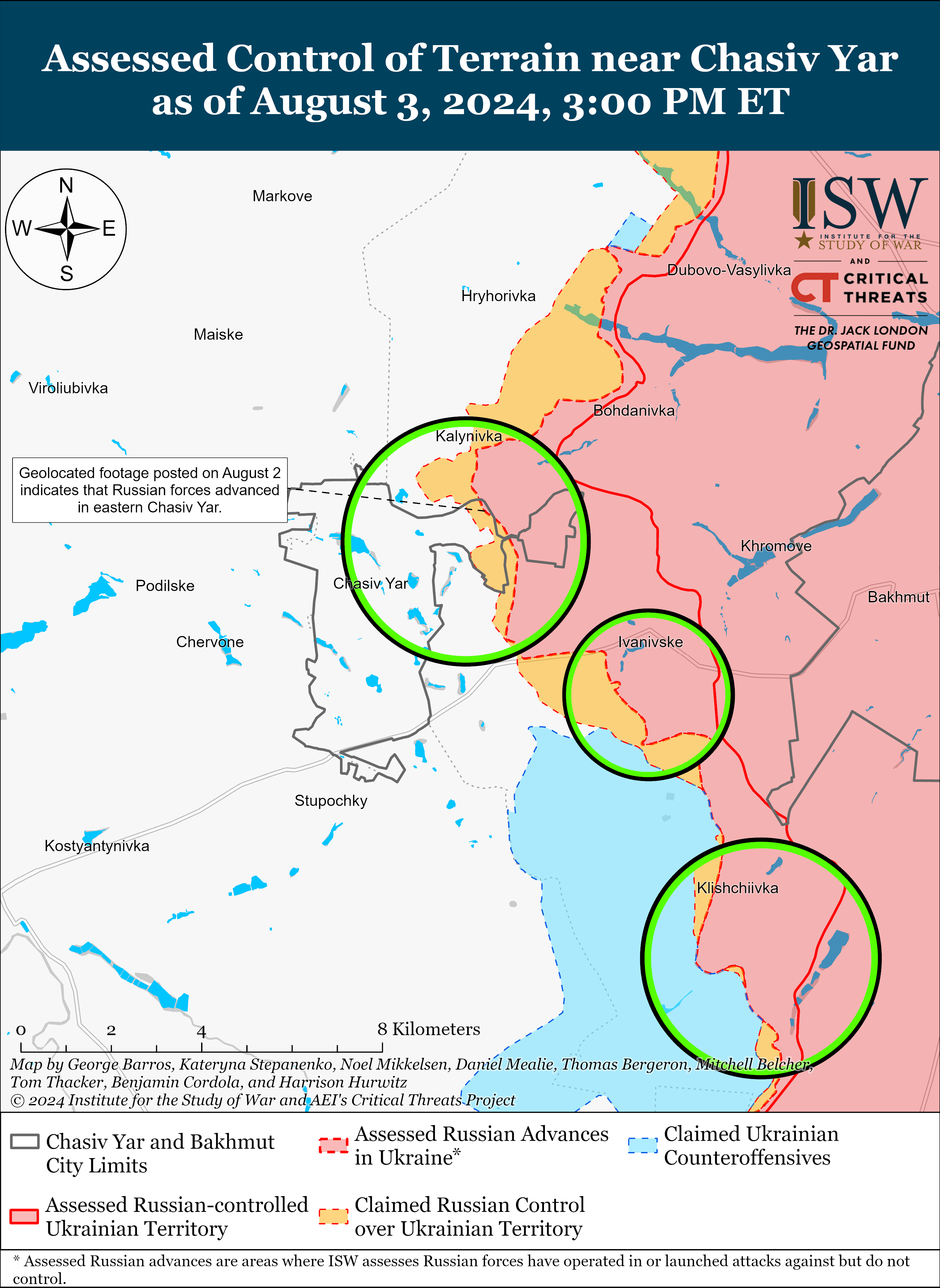 Ворог просунувся в районі Кремінної, Сіверська та Часового Яру: карти ISW